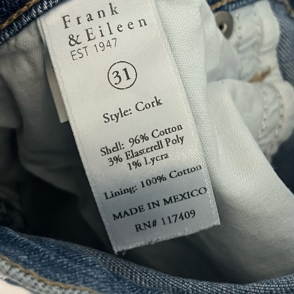 Frank & Eileen | Cork Straight Leg Jeans Size 31 - Picture 8 of 11
